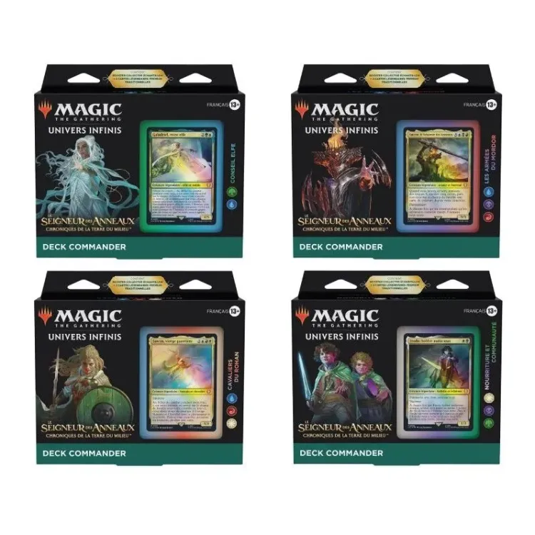 MTG Commander Deck - Le Seigneur des Anneaux - Lot de 4 différents