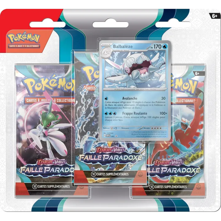 POKEMON • EV04 - Faille Paradoxe - Balbalèze • Booster Tri Pack • FR